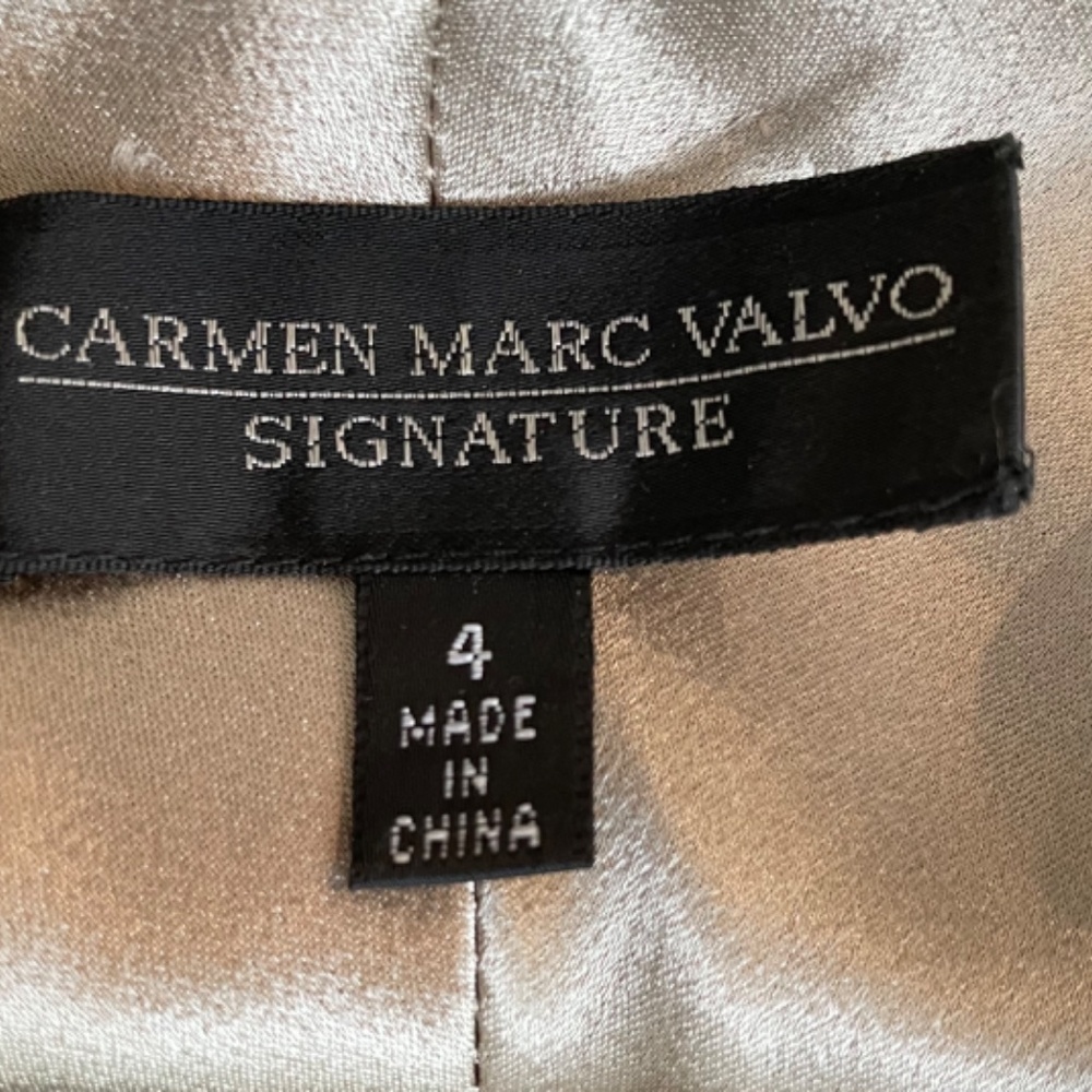 Vintage 90’s CARMEN MARC VALVO Champagne Satin Slinky Perfection A Bias 4 - Picture 5 of 5